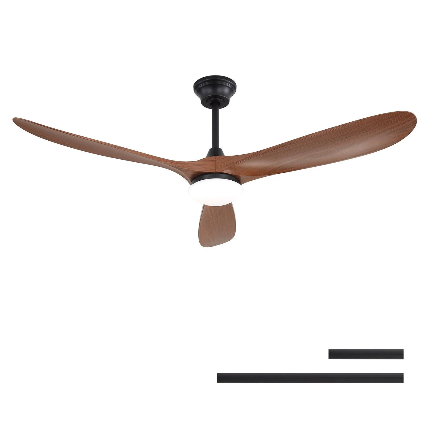 Smart Ceiling Fan With Lights, 3 Blades, Reversible Quiet DC Motor For Indoor by HouseOfZazla