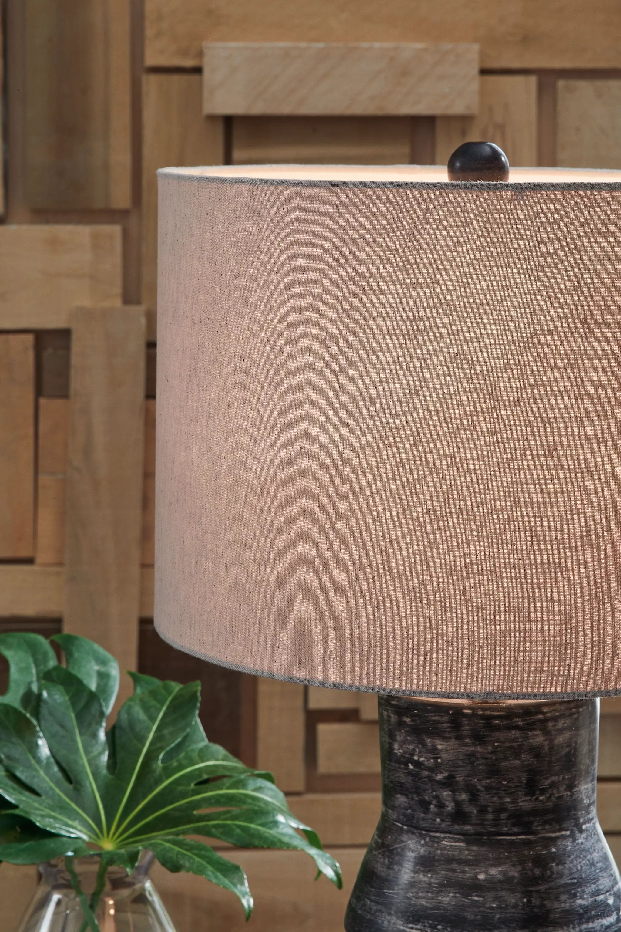 Kerbert - Terracotta Table Lamp - Distressed Black by Unique Piece Furniture