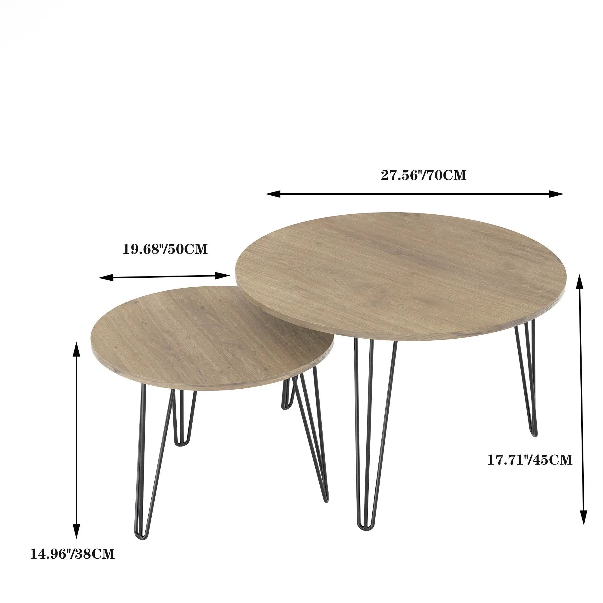 Round Nesting Coffee Table For Living Room (Set of 2) by Unique Piece Furniture