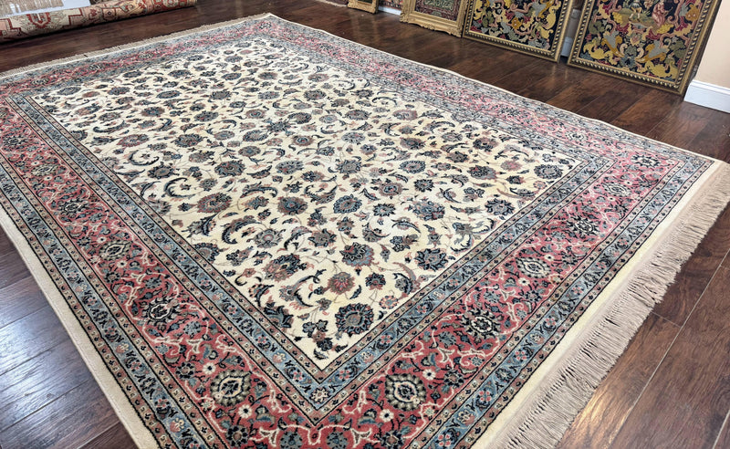 Karastan Rug 8.8 x 12, Ivory Rose Kashan #768, Wool Pile Karastan Carpet, Original 700 Series, Rare, Discontinued, Vintage by Jewel Rugs