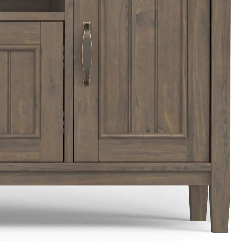 Lev - Handcrafted TV Media Stand - Smoky Brown by HouseOfZazla