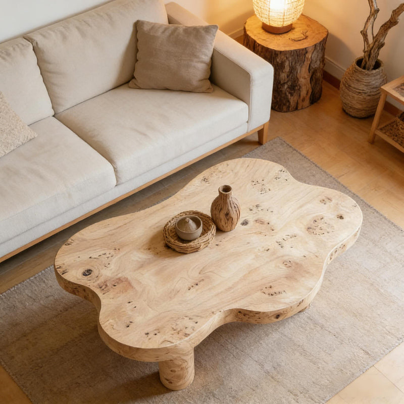 Cloud Shaped Coffee Table With 4 Round Legs by HouseOfZazla