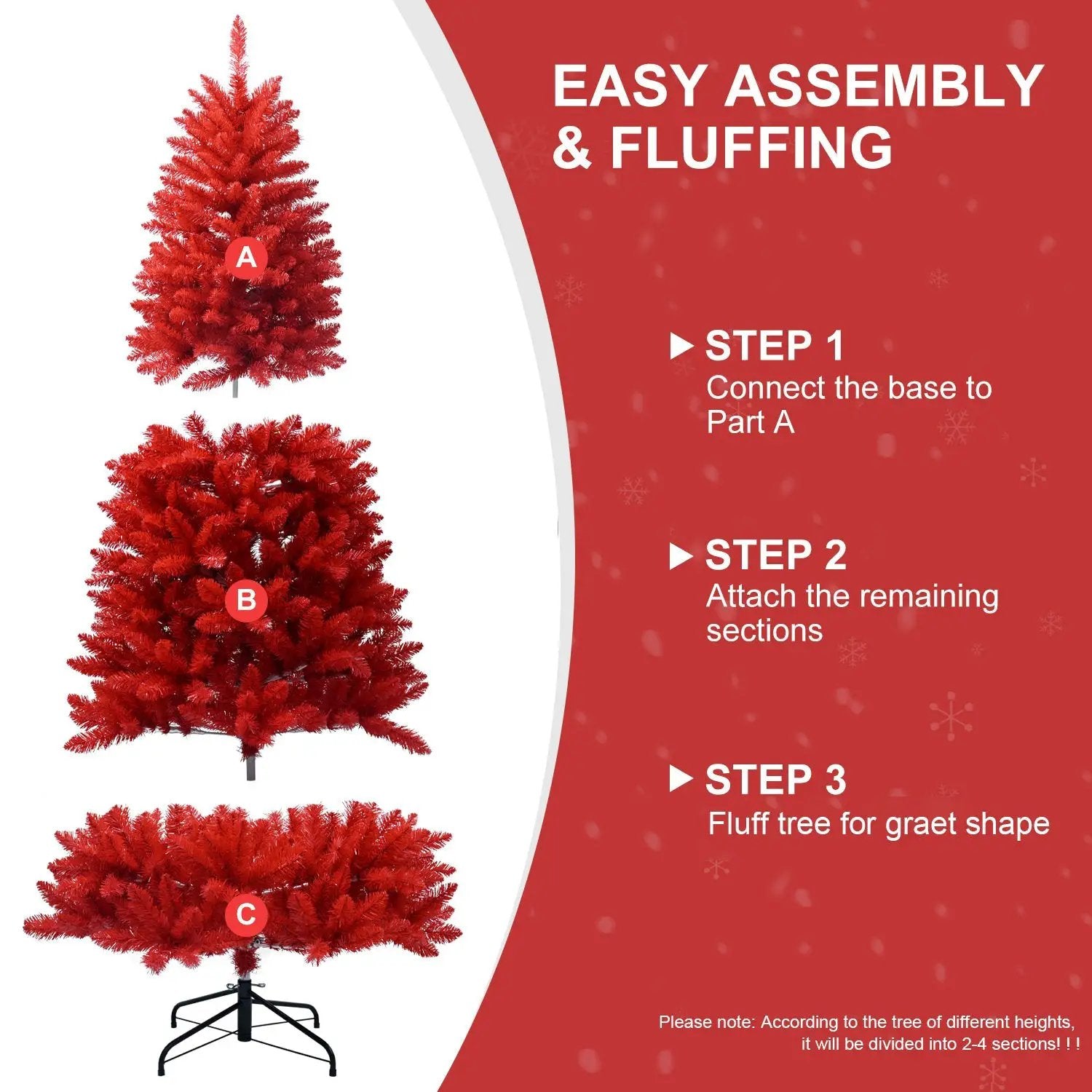 All-Red 4FT Christmas Tree by HouseOfZazla