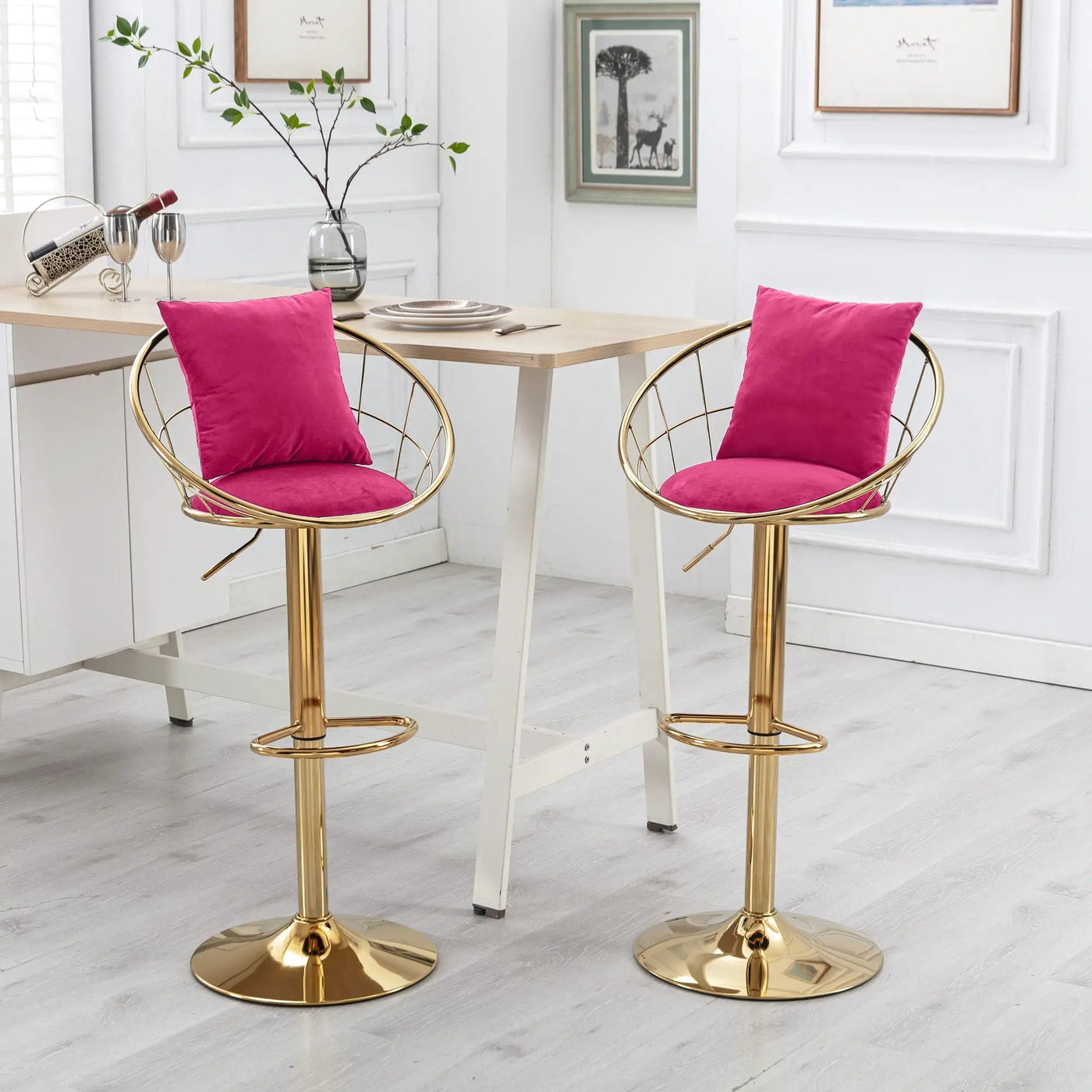 Unique Design Bar Chair, 360 Degree Rotation, Adjustable Height, Suitable For Dining Room And Bar by HouseOfZazla