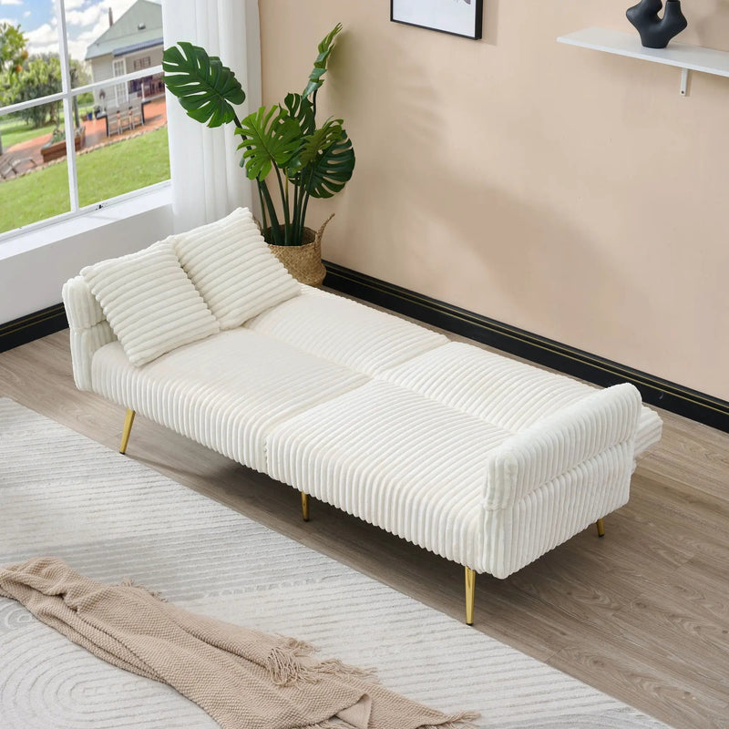 Luxury Foldable Double Sofa Bed With Folding Armrests