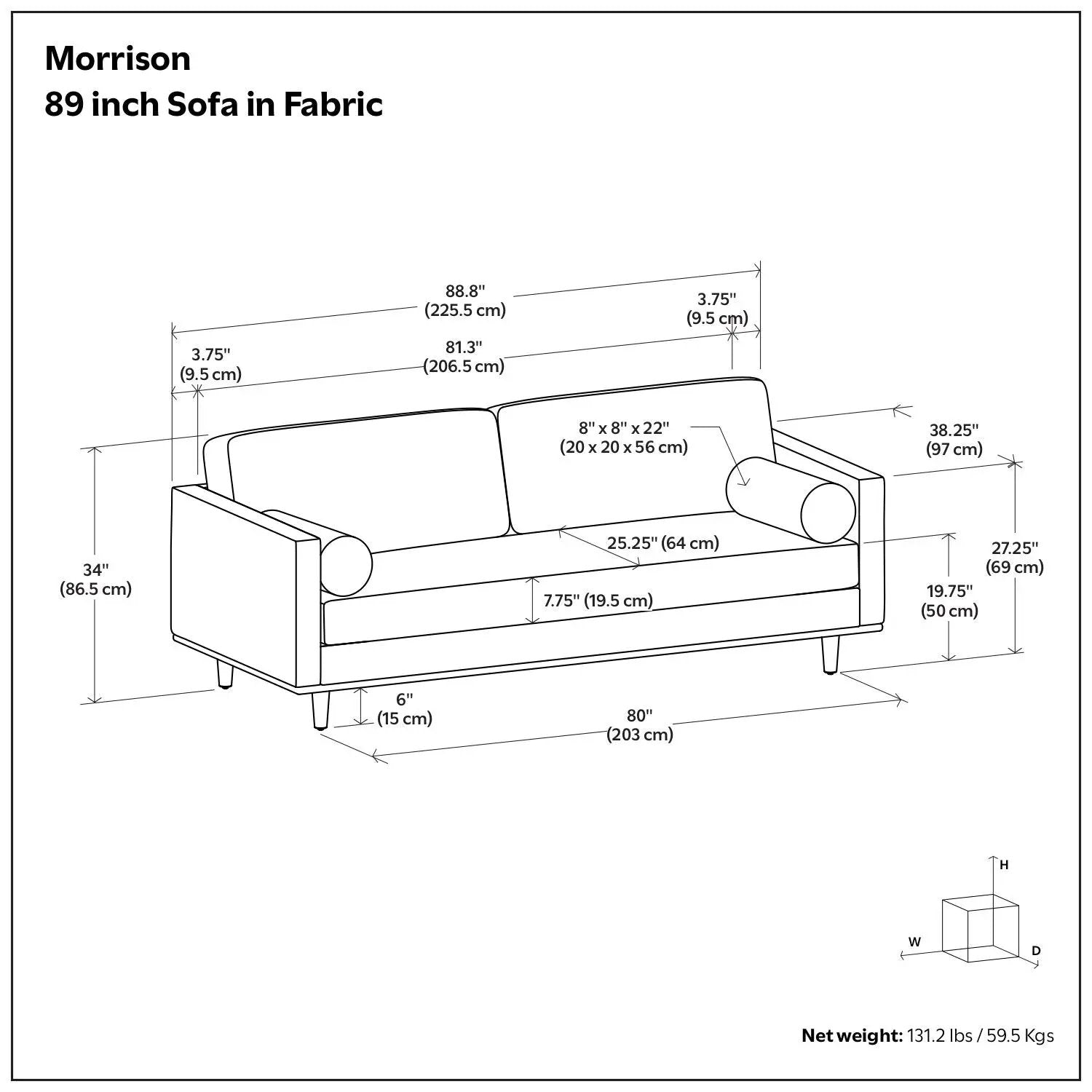 Morrison - Upholstered Sofa by HouseOfZazla