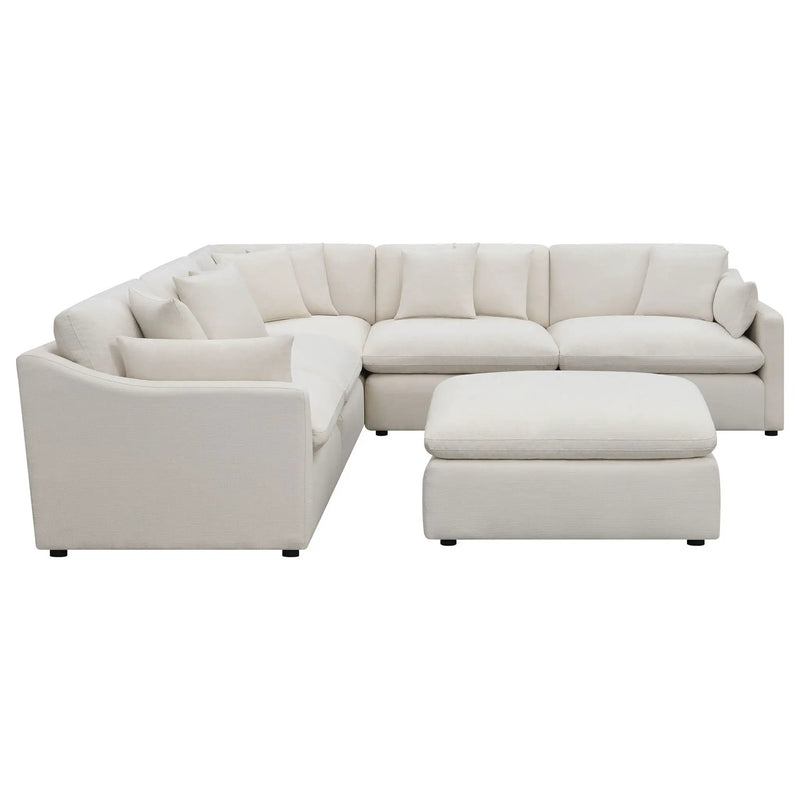 Hobson 6-piece Upholstered Modular Sectional Sofa Ivory by Unique Piece Furniture