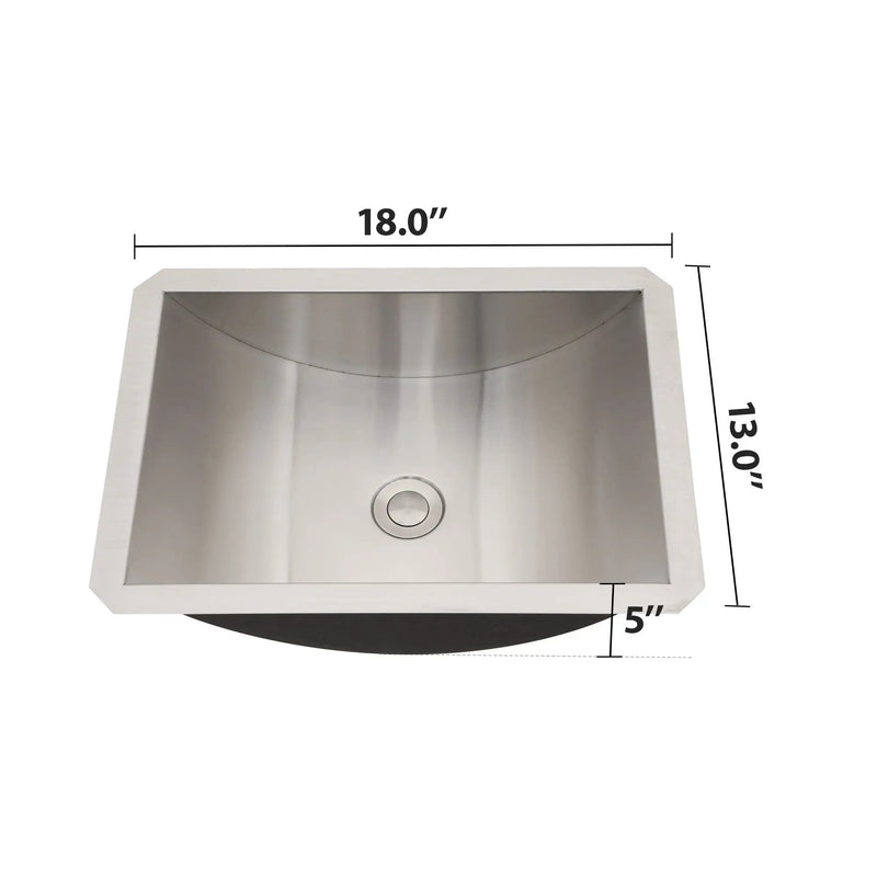 Undermount Bathroom Sink With Pop Up Drain, Brushed Nickel by HouseOfZazla