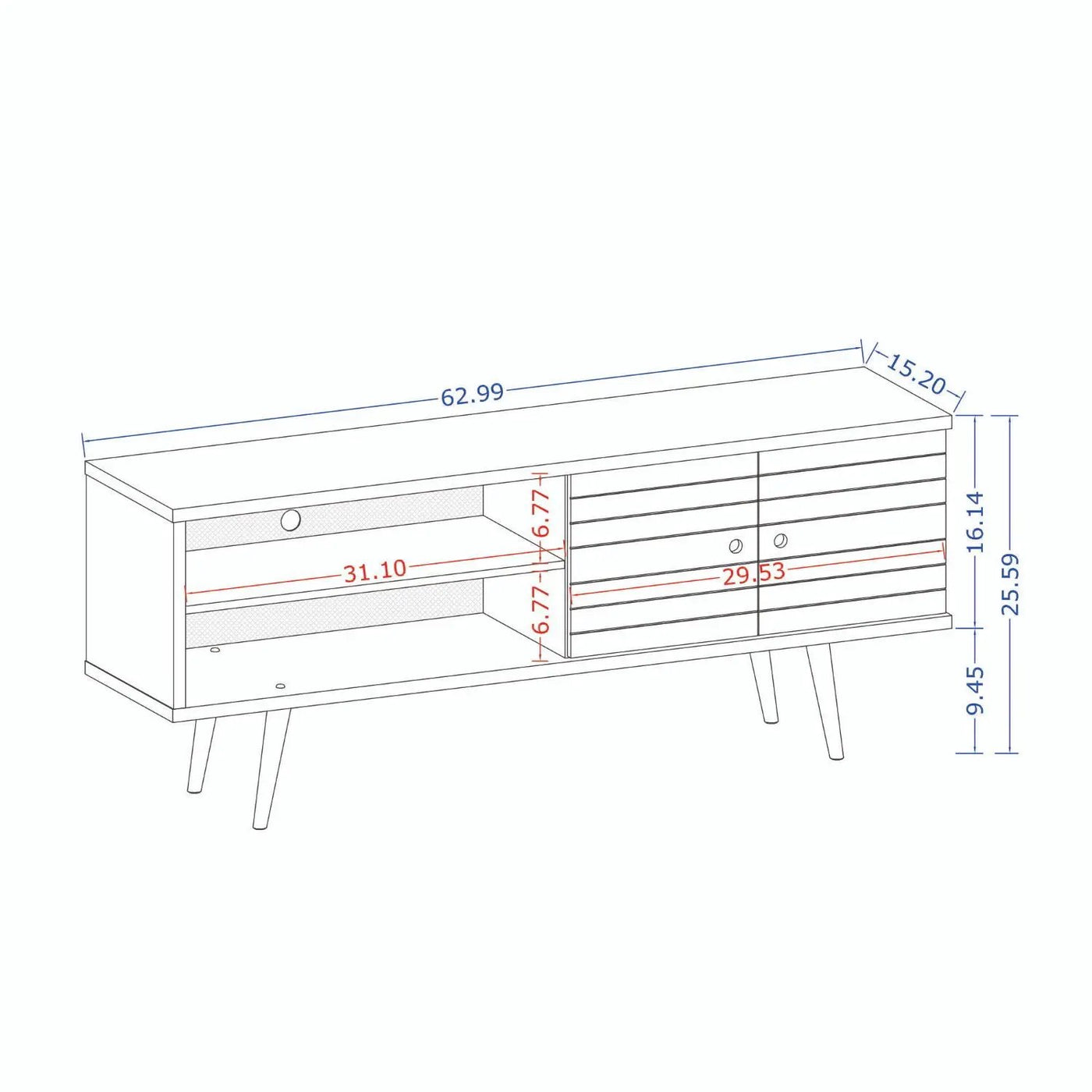 Liberty - 63" TV Stand by HouseOfZazla