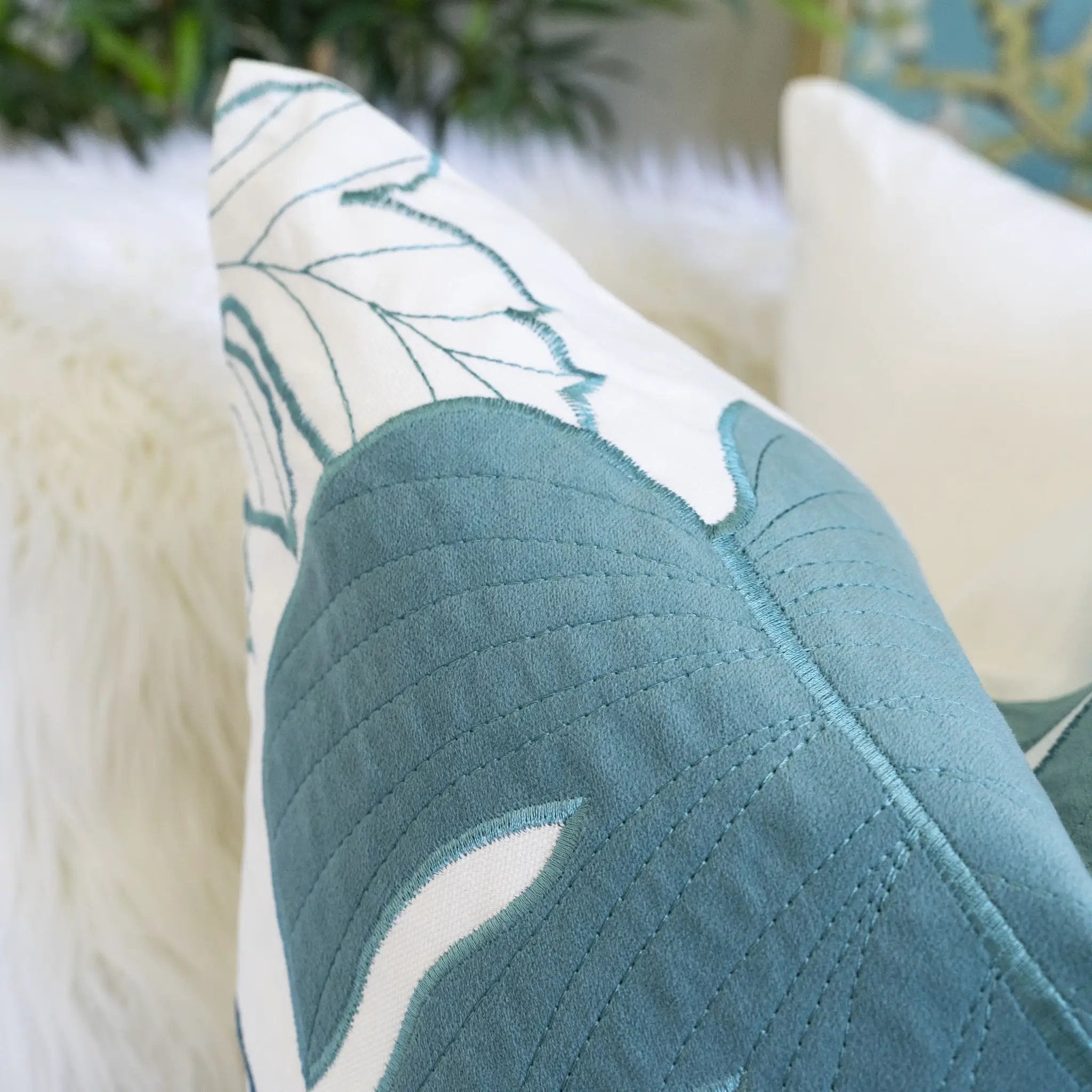 Autumn Vibes Leaf Accent Pillow by Unique Piece Furniture