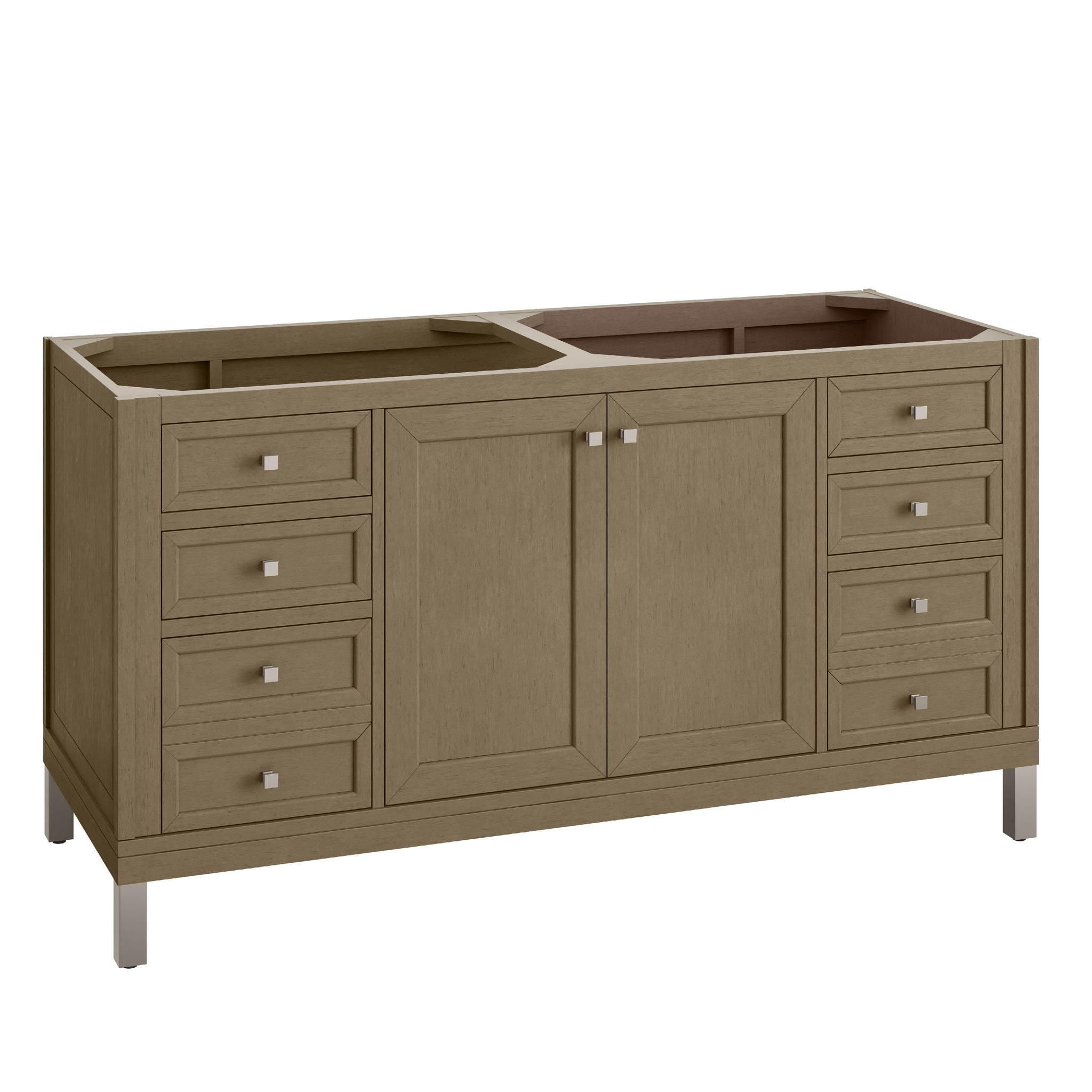 James Martin Chicago 60" Double Bathroom Vanity, Walnut Whisper, view 14