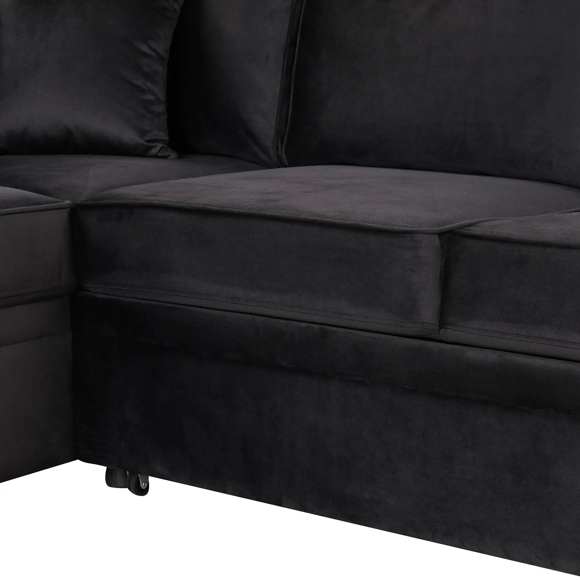 Sleeper Sofa Bed, 2 In 1 Pull Out Sofa Bed L Shape Couch With Storage Ottoman For Living Room, Bedroom Couch And Small Apartment by HouseOfZazla