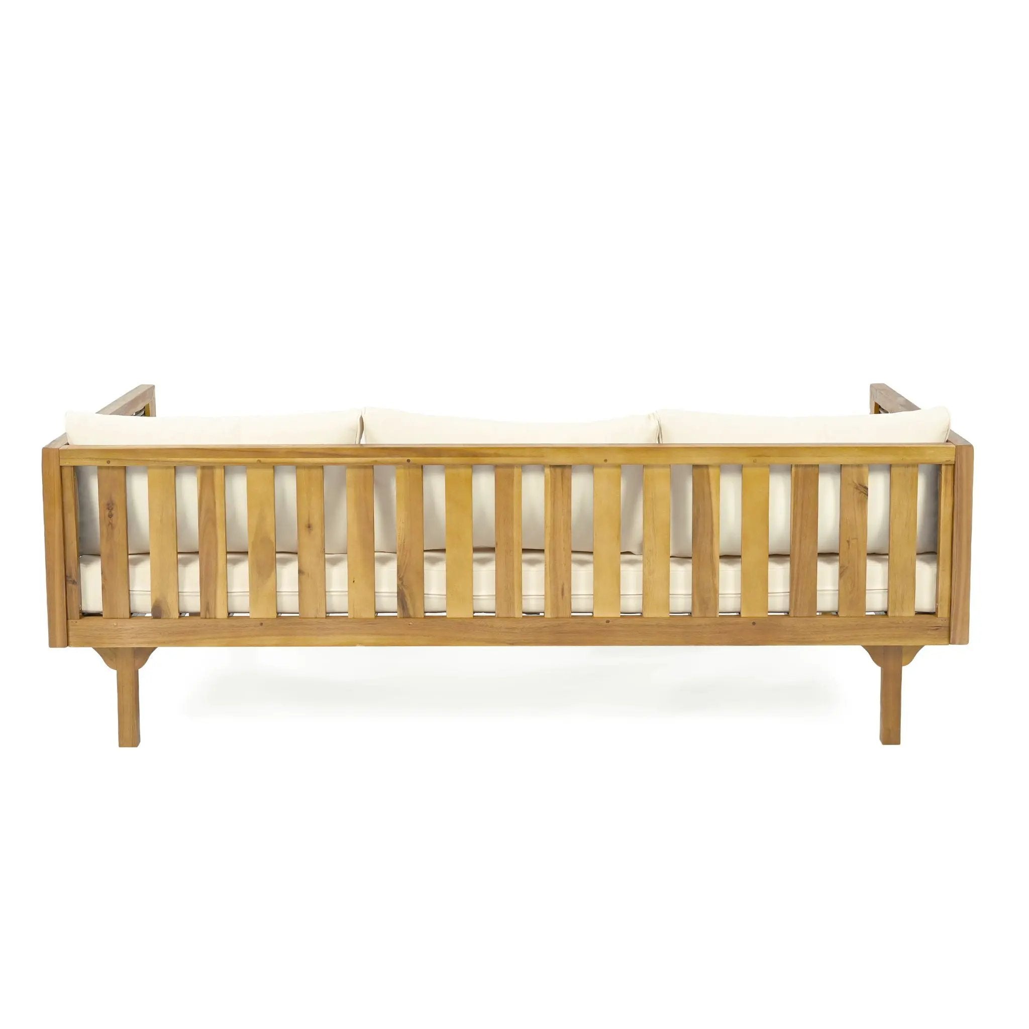 Claremont 3 Seater Daybed Teak Acacia Wood Water Resistant Cushions by HouseOfZazla
