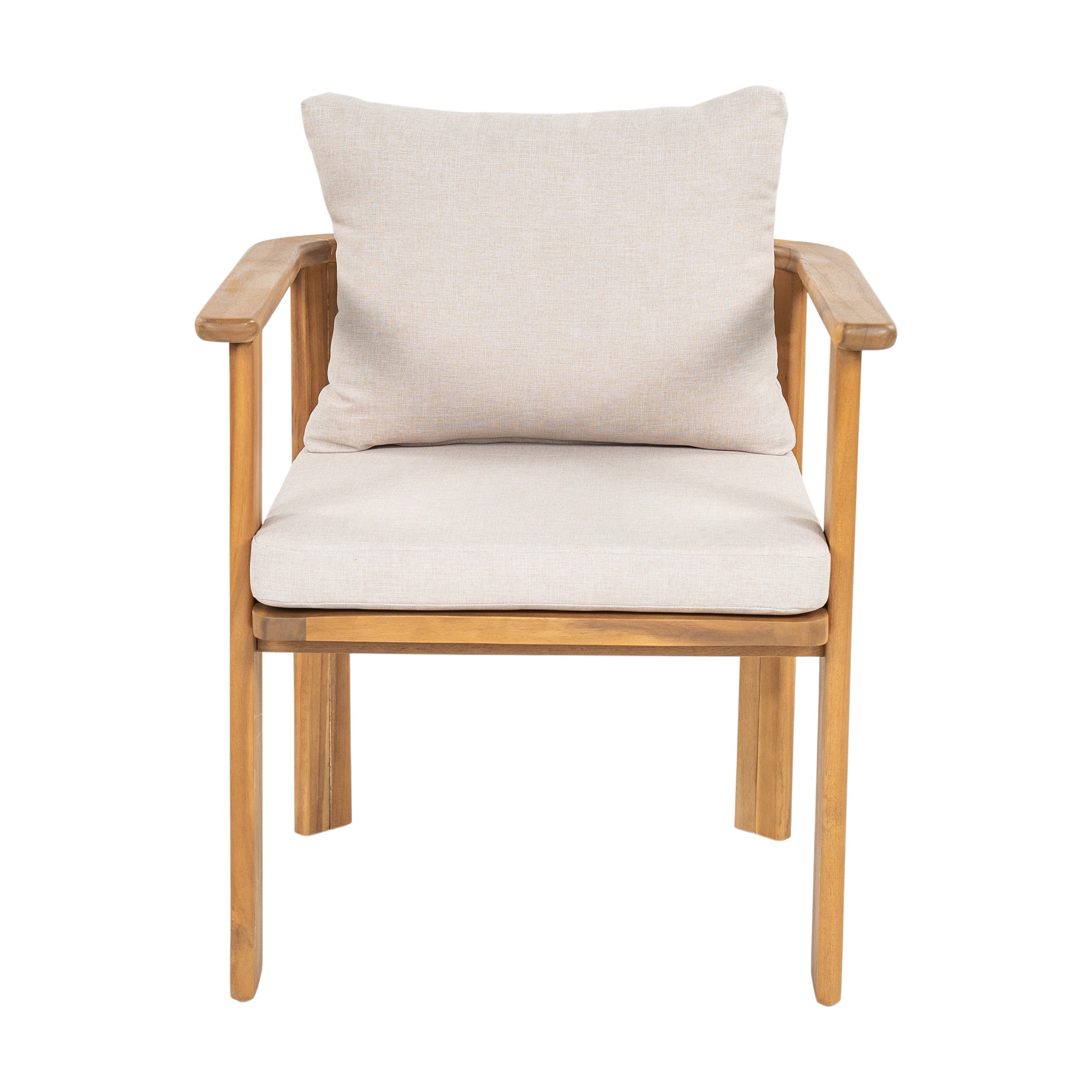 Kaja Outdoor Acacia Wood Dining Chair, Teak Finish Frame by HouseOfZazla