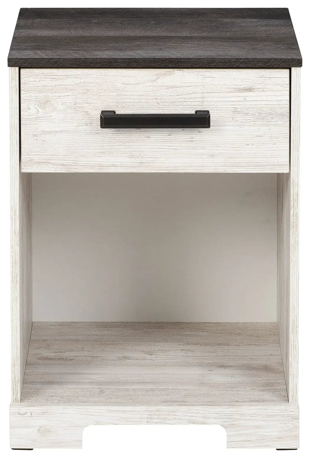 Shawburn - One Drawer Night Stand - Open Cubby - White / Black / Gray by Unique Piece Furniture