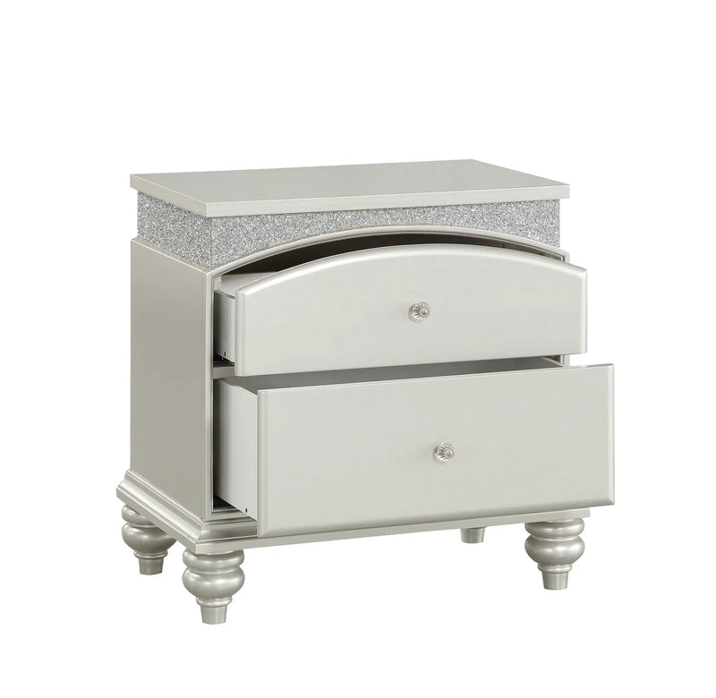 Maverick - Night Stand - Silver by Unique Piece Furniture
