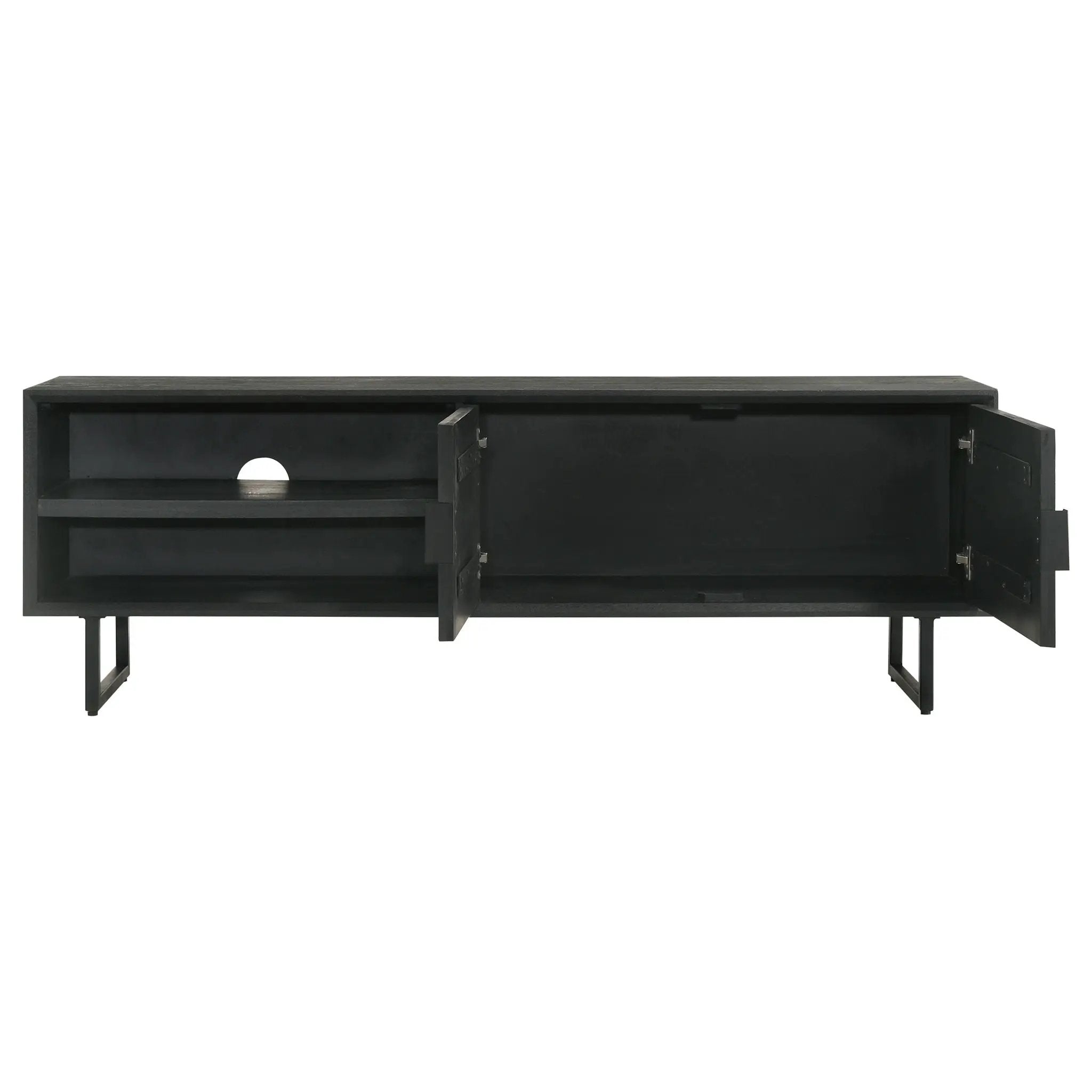Marsden 2-door Mango Wood 70-inch TV Stand Charcoal Black by Unique Piece Furniture