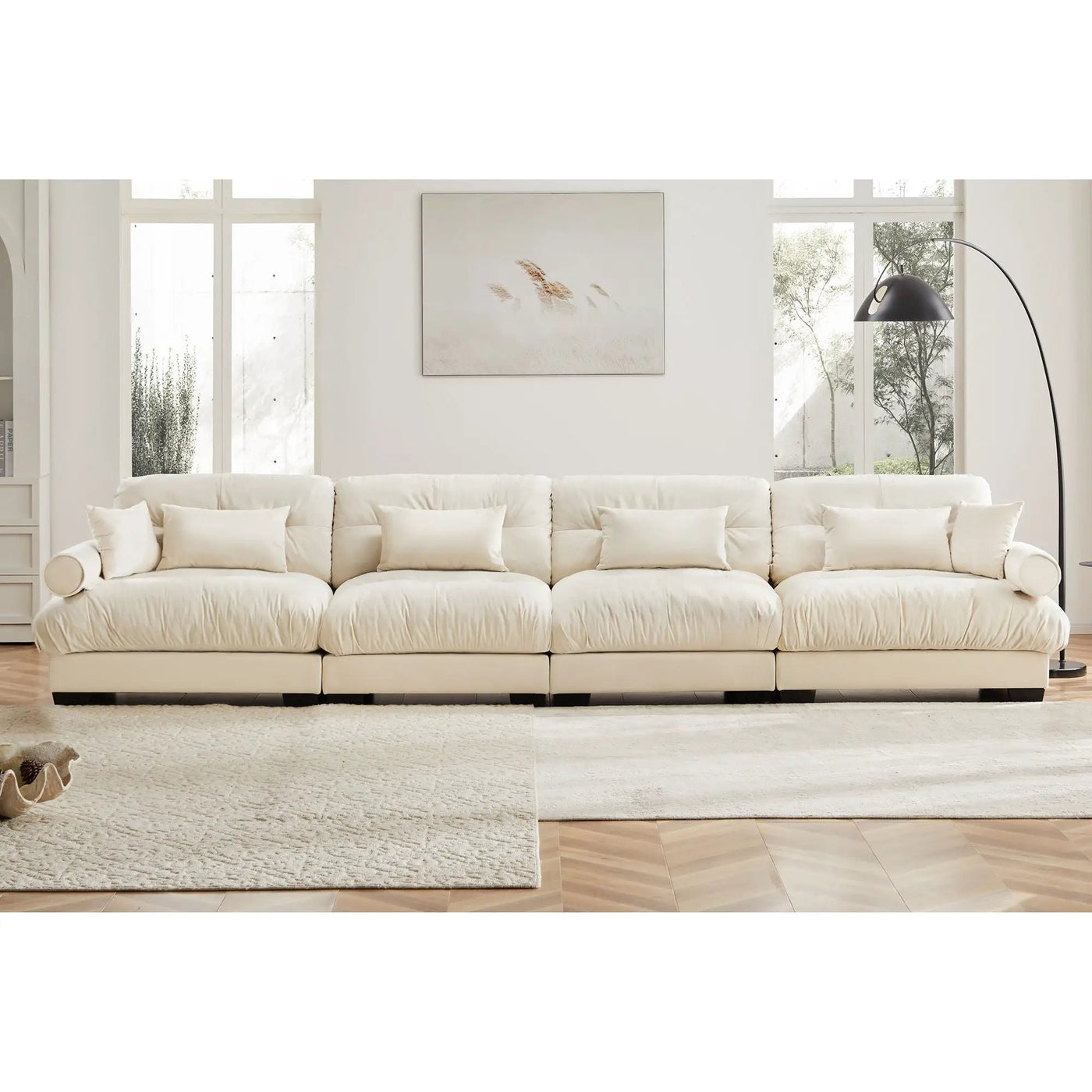 Super Comfort Oversized Modular Sectional Sofa, Deep Seat Convertible L Shaped Couch by Unique Piece Furniture
