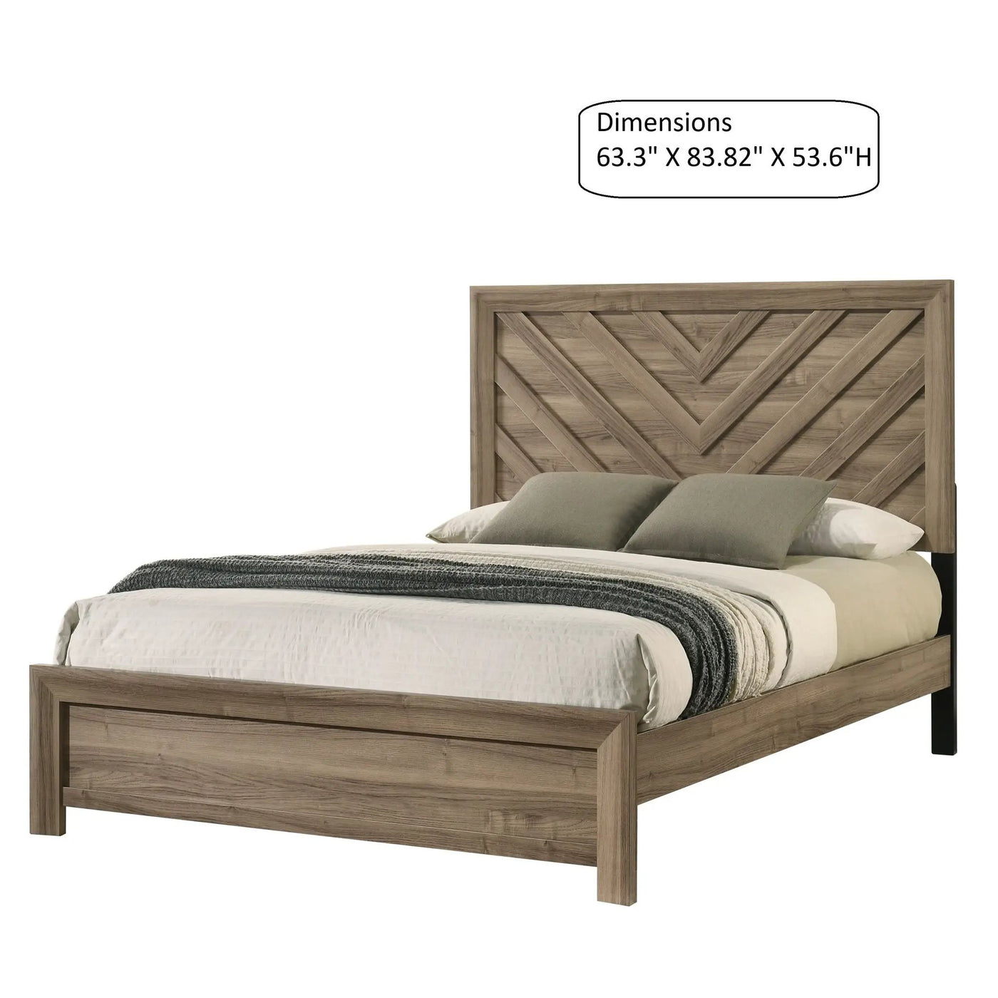 Modern Chevron Patterned Headboard Bed by HouseOfZazla