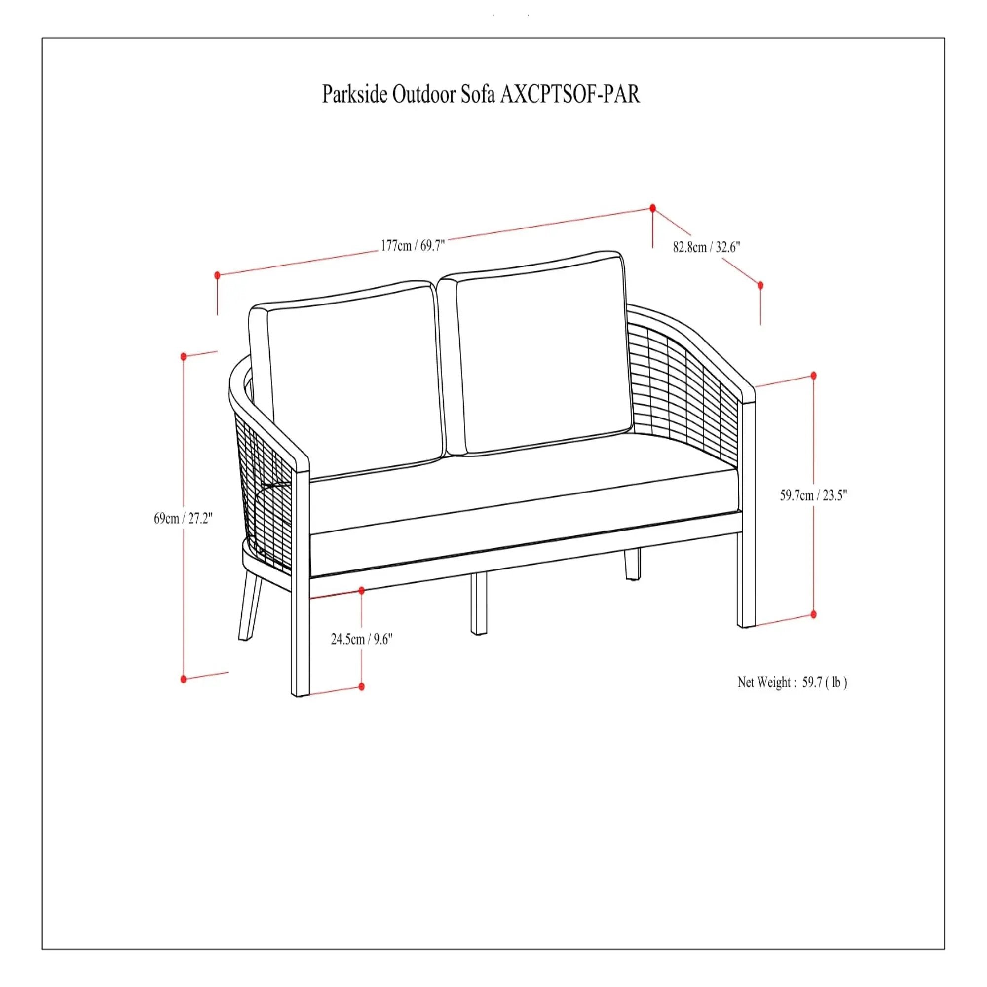 Parkside - Outdoor Sofa - Natural by HouseOfZazla