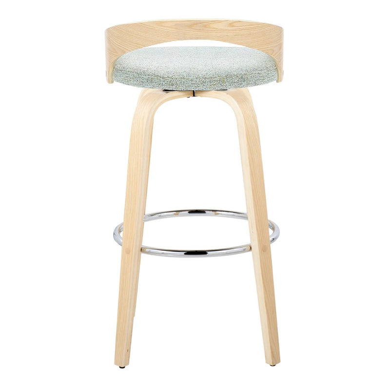 Grotto - Contemporary Fixed-Height Barstool With Swivel With Round Footrest (Set of 2) by Unique Piece Furniture