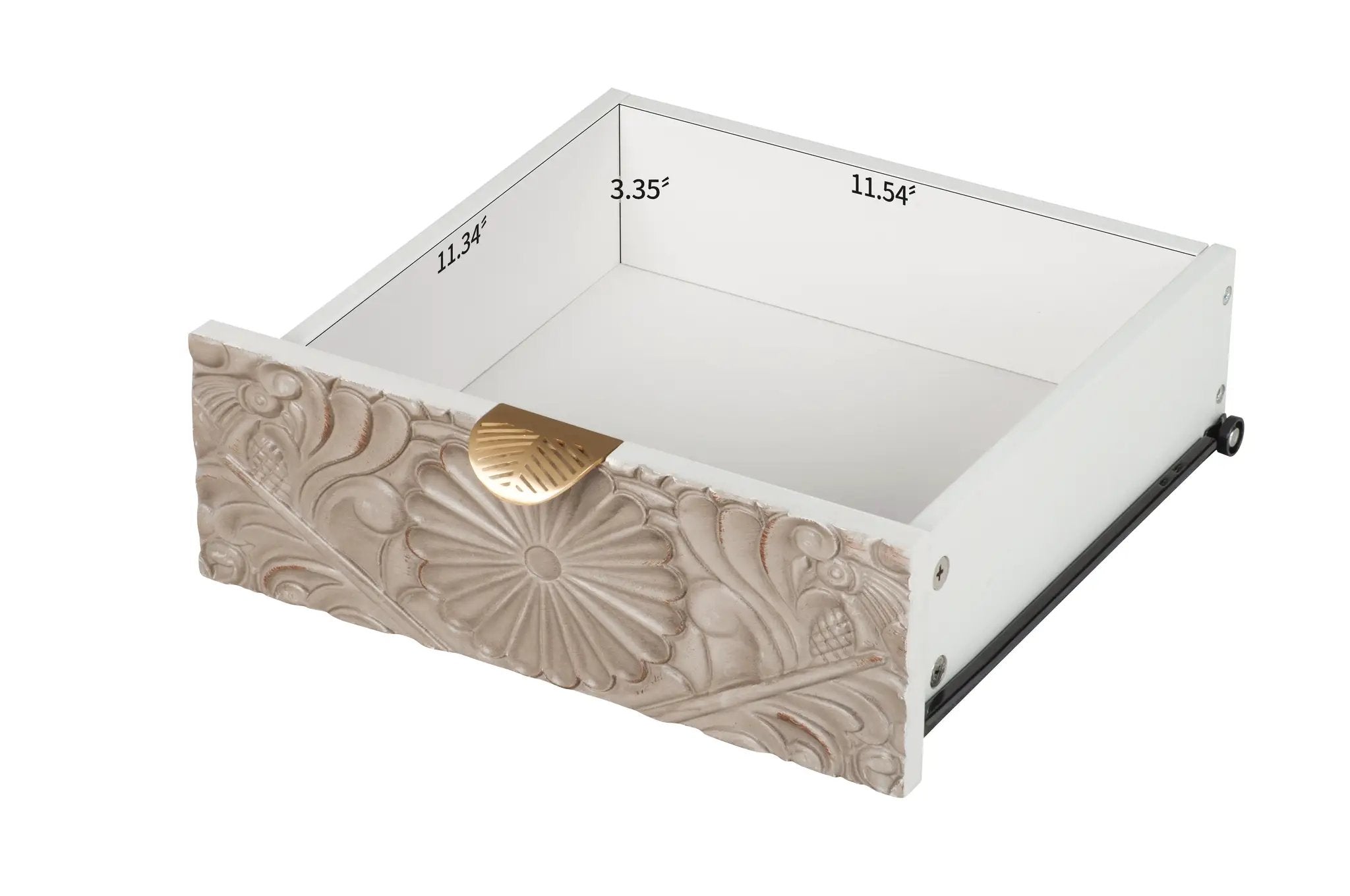 Hand-Carved Accent Cabinet with Drawer and Doors by HouseOfZazla