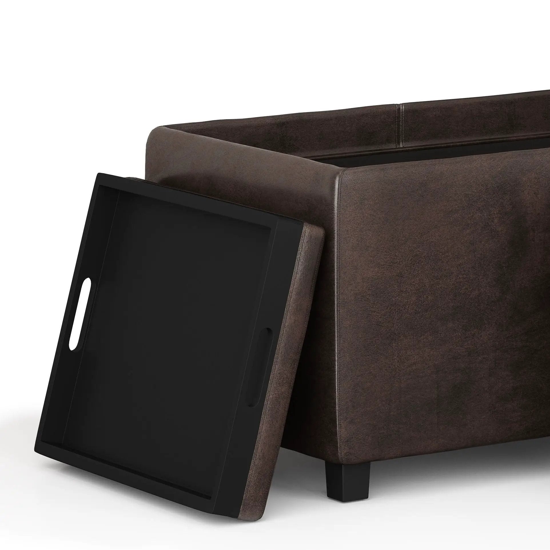 Avalon - Storage Ottoman - Distressed Brown by Unique Piece Furniture