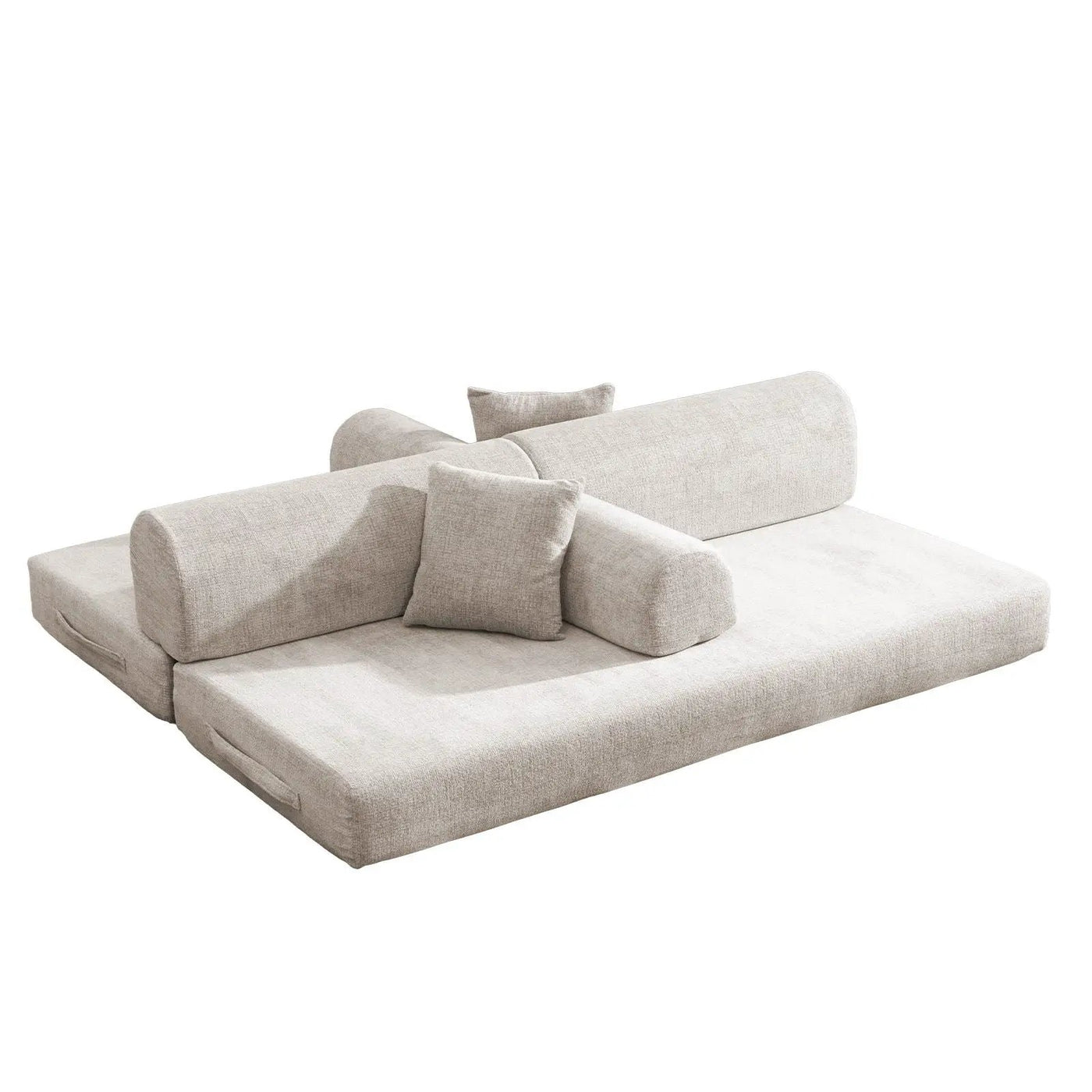 Modern 2 Tone Fabric Convertible Sleeper Sofa Bed by HouseOfZazla