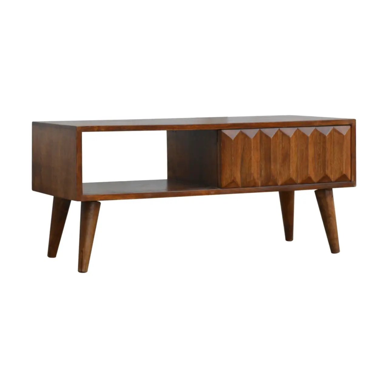 Prism Sliding Media Unit - Chestnut by HouseOfZazla