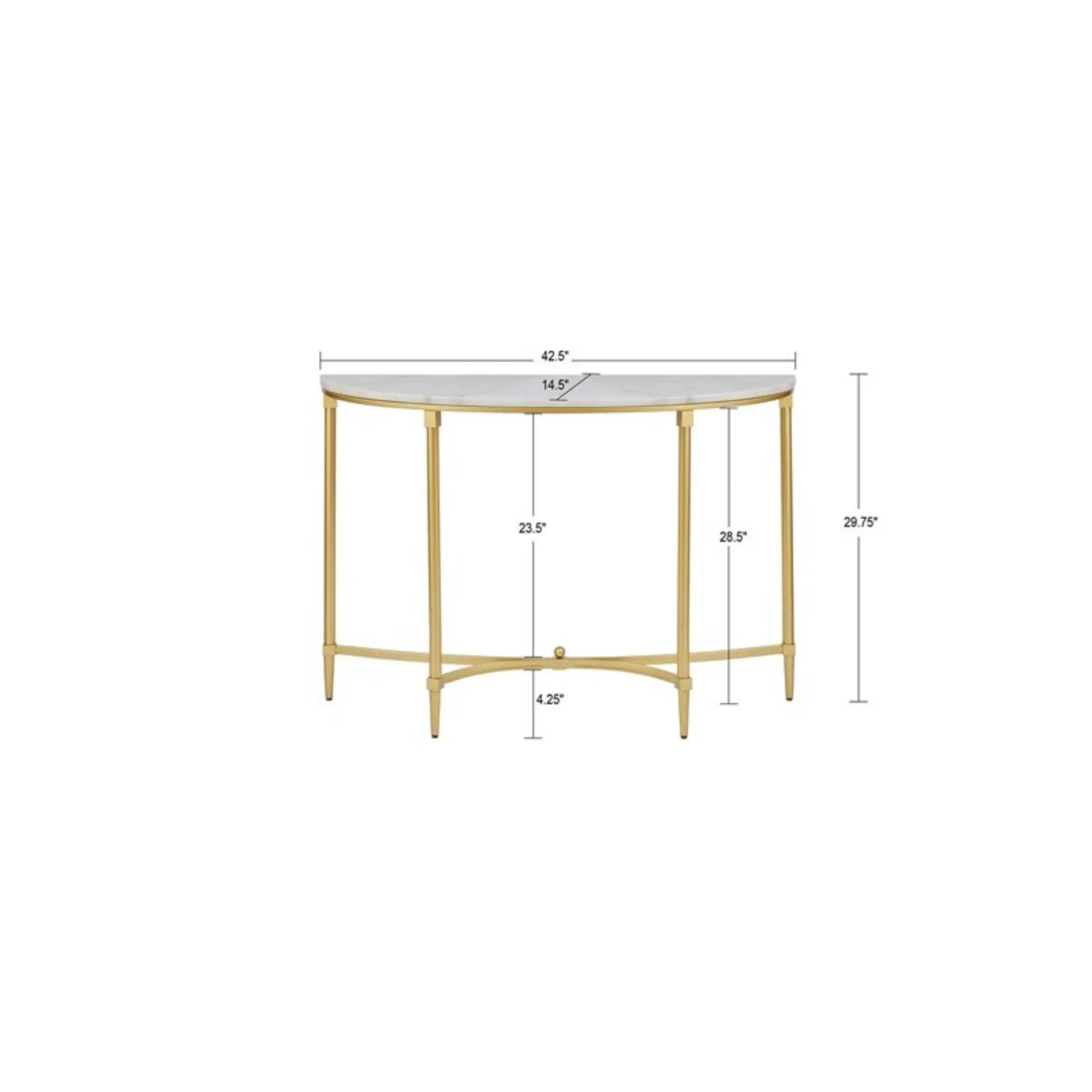 Bordeaux - Console Table - White / Gold by Unique Piece Furniture