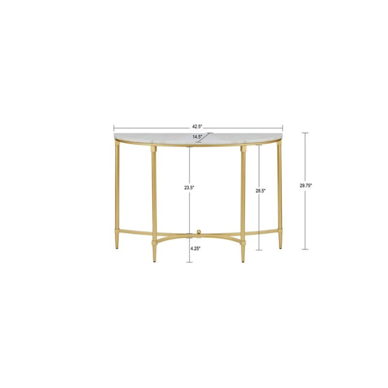 Bordeaux - Console Table - White / Gold by Unique Piece Furniture