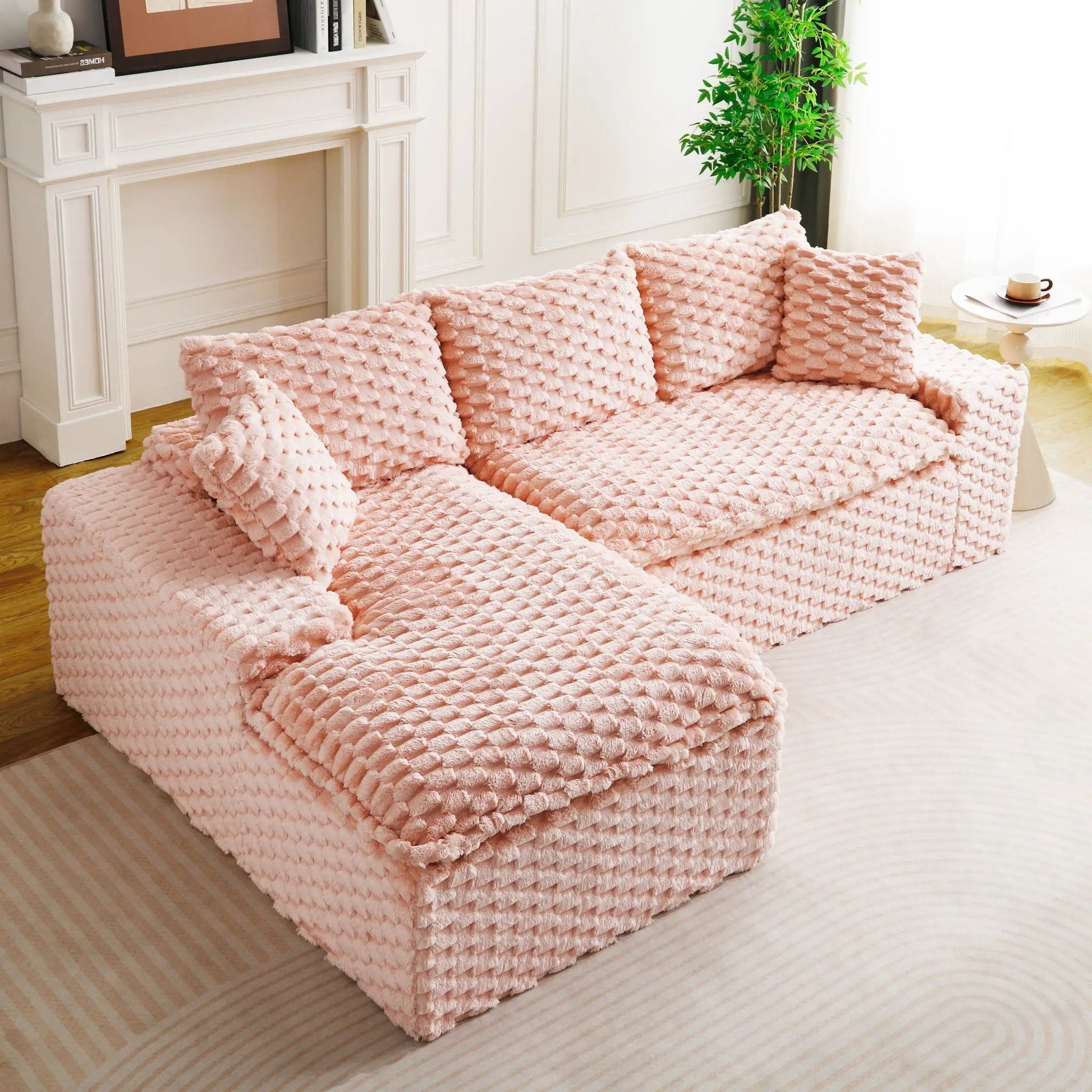 Modular Sofa, Convertible Twin Seat With Chaise Lounge by HouseOfZazla