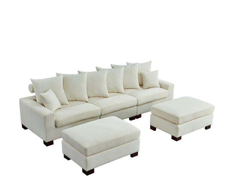 5 Seater Oversized Convertible L & U Shaped Couch by HouseOfZazla