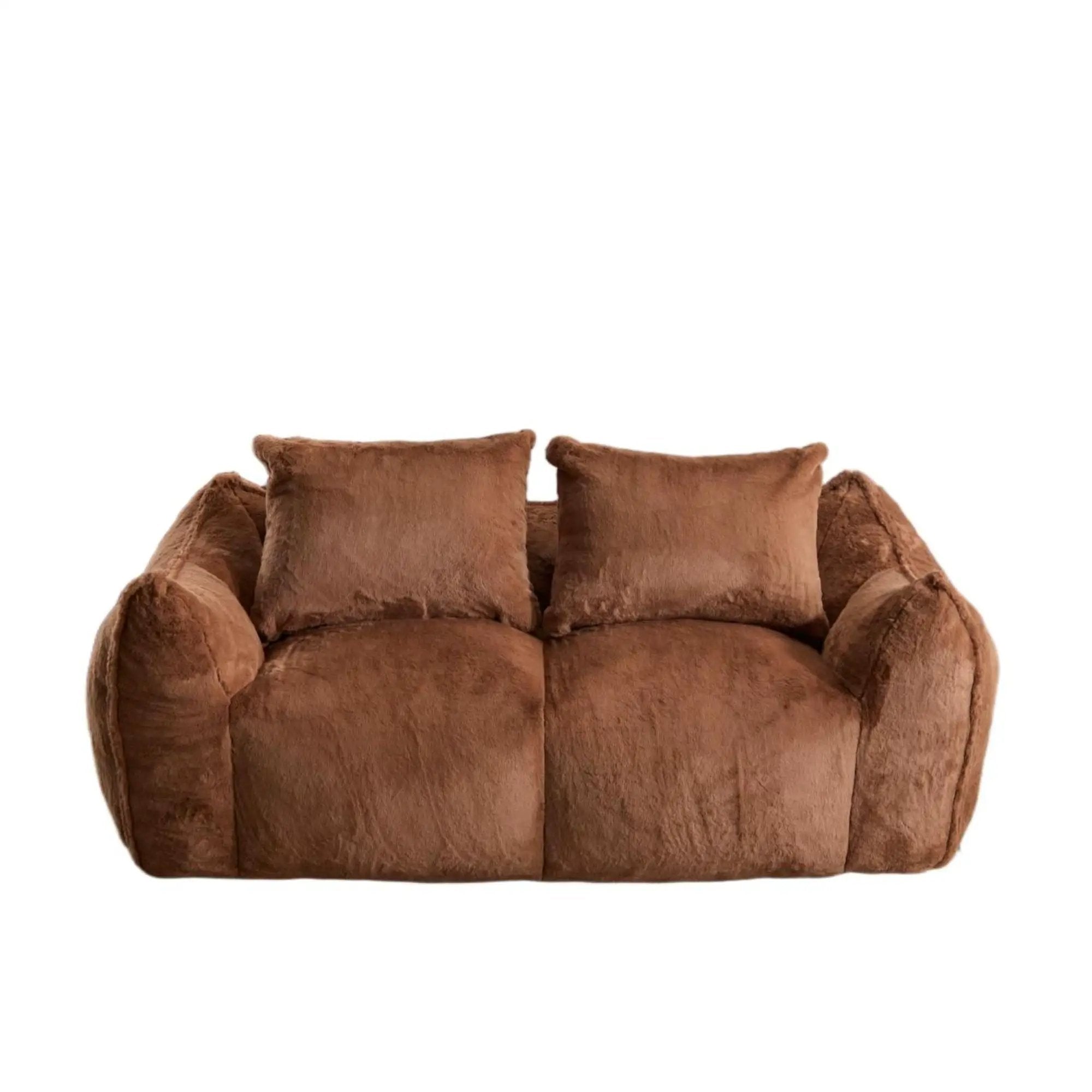 Giant Bean Bag Couch, Ultra Soft Fluffy Loveseat For Living Room by Unique Piece Furniture