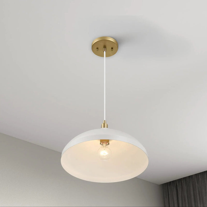 Astral - Single Light Pendant Lamp For Entrance Kitchen Island - Gold / White by Unique Piece Furniture