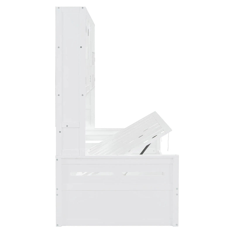 Daybed With All-In-One Cabinet And Shelf by HouseOfZazla