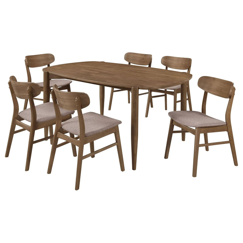 Dortch 7-piece Oval Solid Wood Dining Set Walnut by Unique Piece Furniture