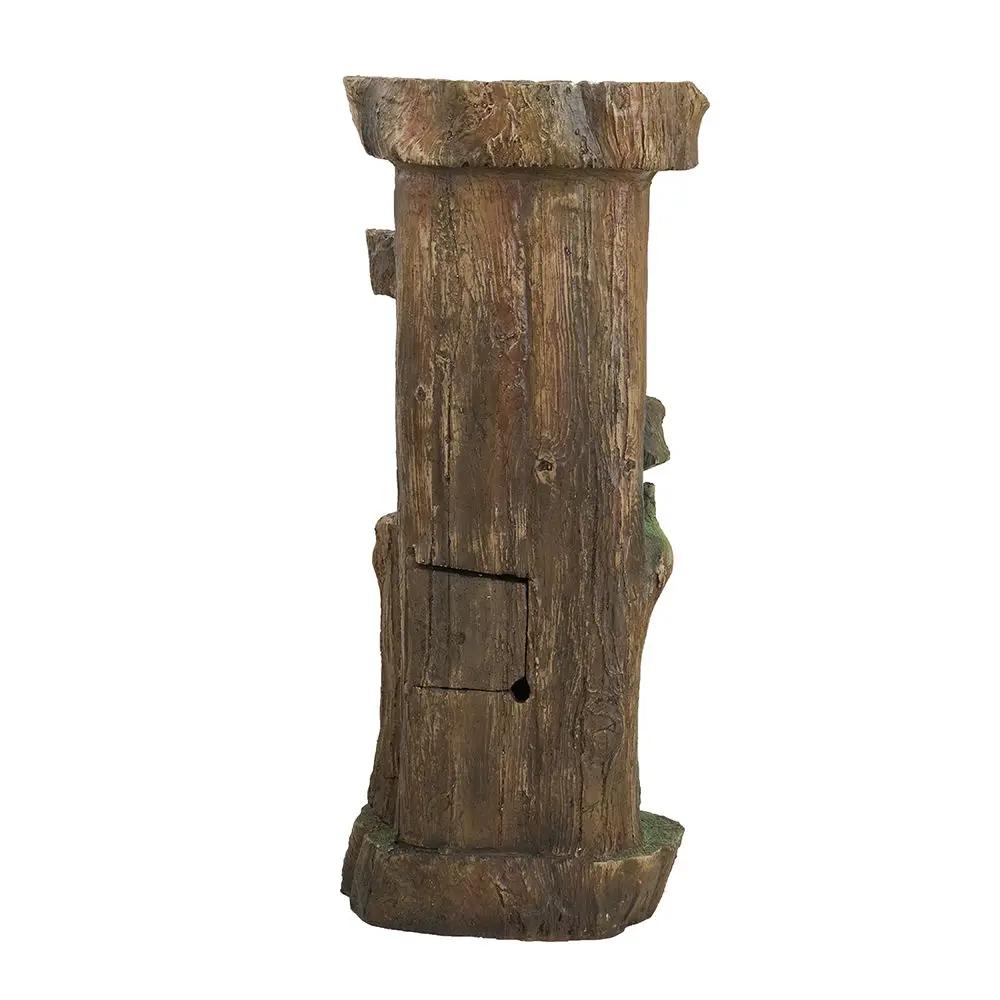 Rustic Decorative Tree Trunk 5 Tier Water Fountain, With Light And Pump, For Indoor And Outdoor - Brown by HouseOfZazla