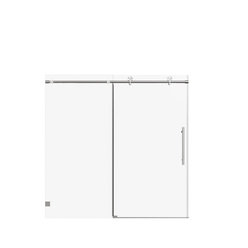Frameless Single Sliding Soft Close Shower Doors, 5/16" Sgcc Tempered Glass by HouseOfZazla