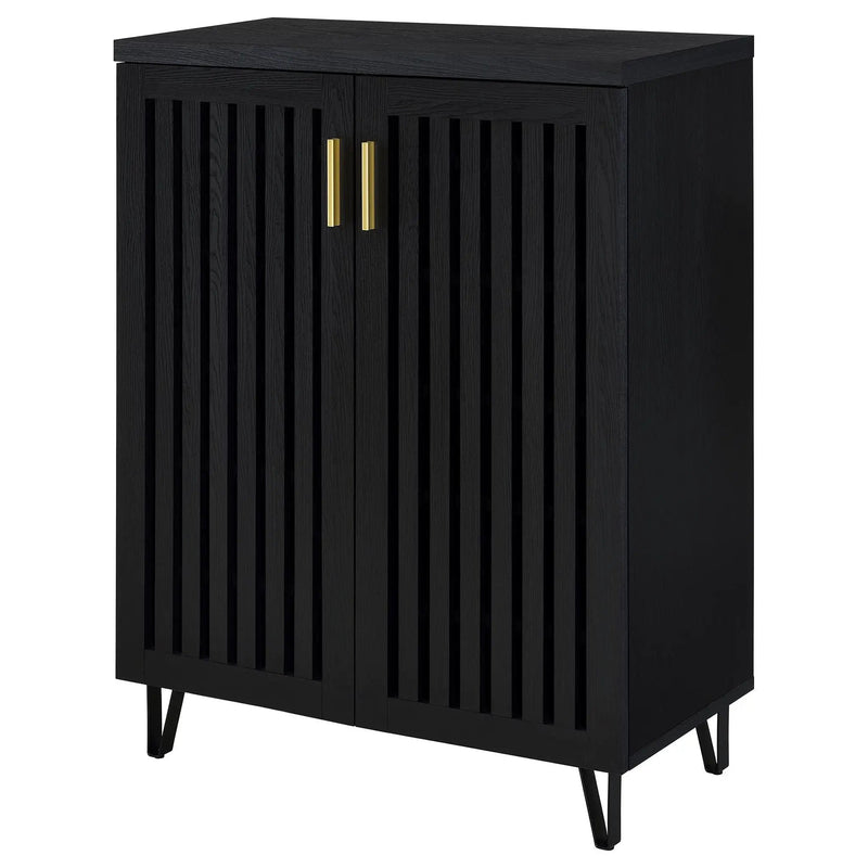 Brixton 2-door Entryway Shoe Storage Cabinets Black by Unique Piece Furniture
