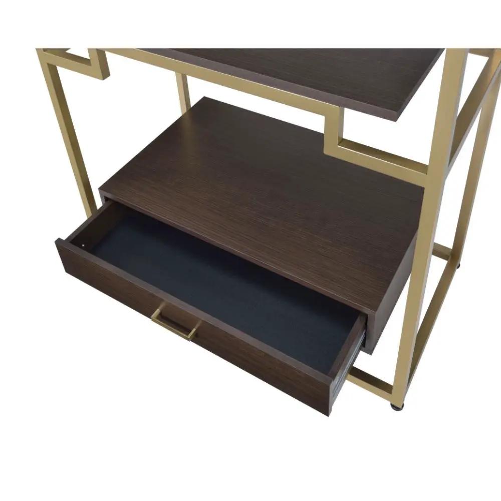 Yumia - Bookshelf - Gold & Walnut by Unique Piece Furniture