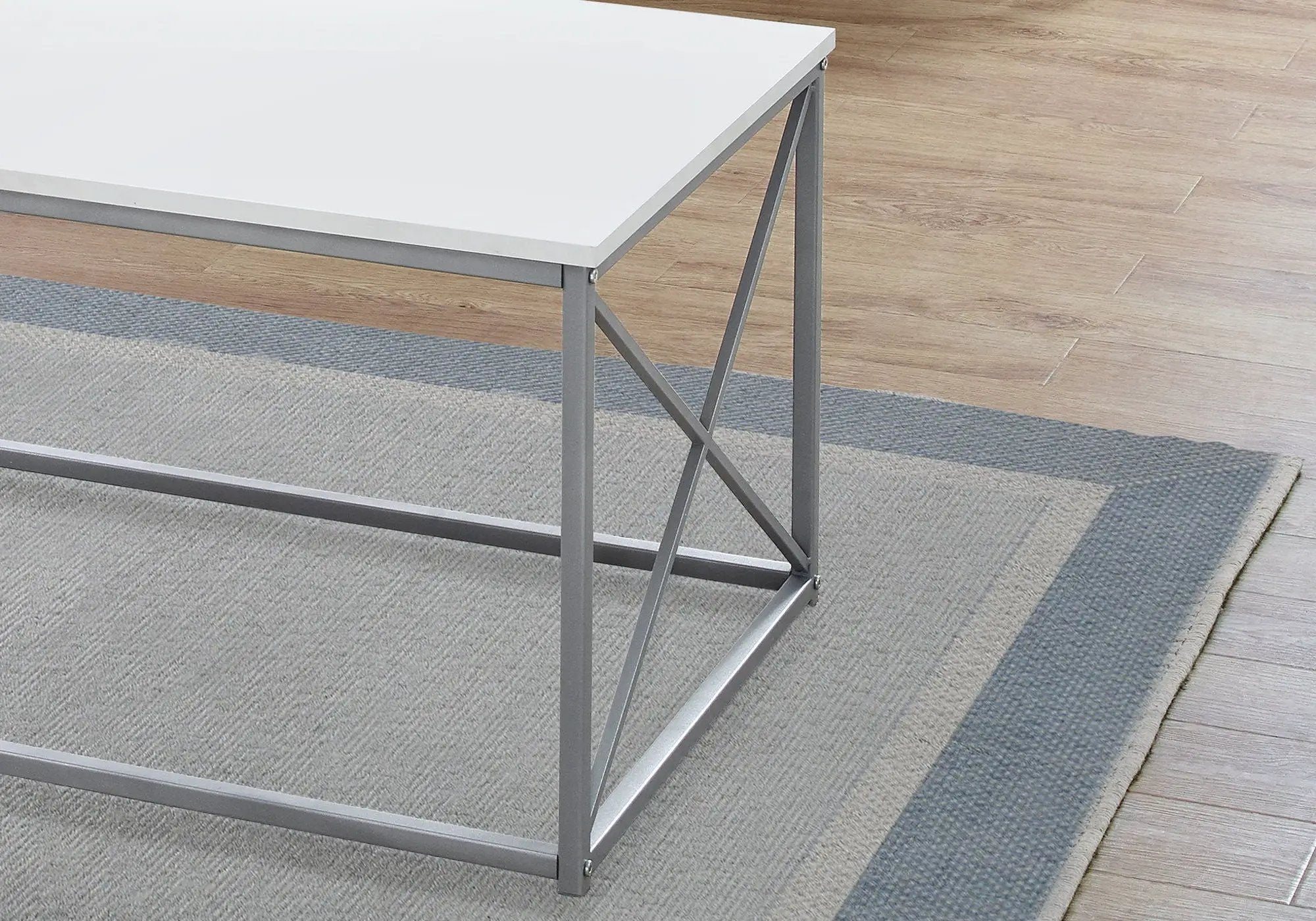 Table Set, Coffee, End, Side, Accent, Living Room, Contemporary, Modern (Set of 3) - White by HouseOfZazla