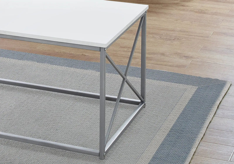 Table Set, Coffee, End, Side, Accent, Living Room, Contemporary, Modern (Set of 3) - White by Unique Piece Furniture