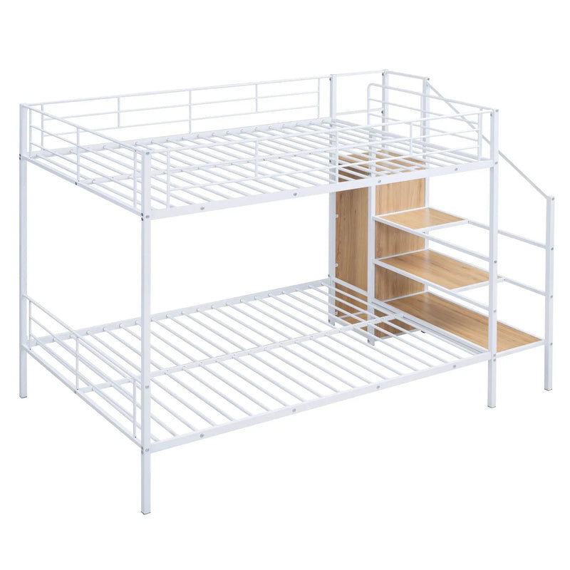 Bunk Bed With Lateral Storage Ladder And Wardrobe by HouseOfZazla