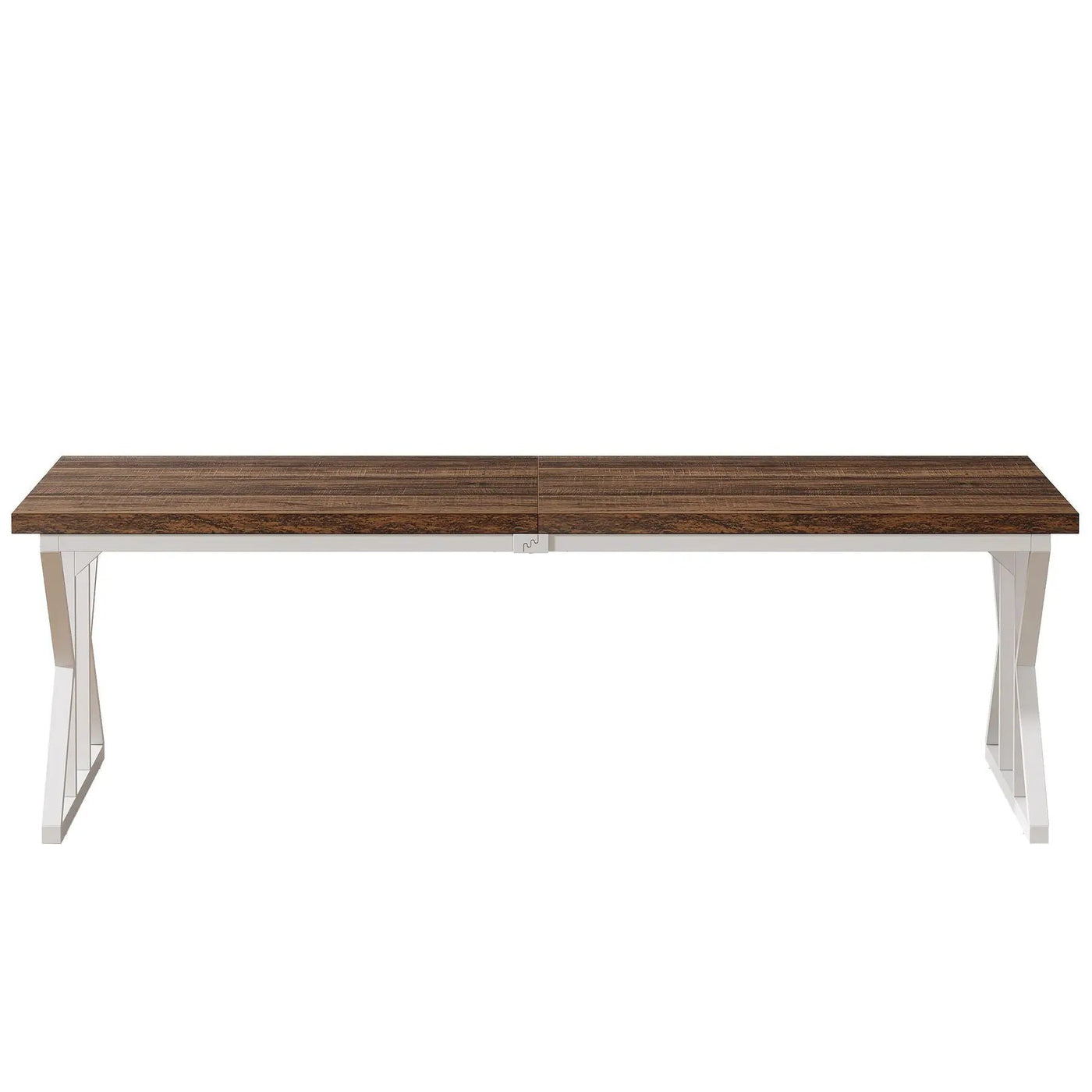 Rectangular Dining Table With X Trestle Metal Legs by HouseOfZazla