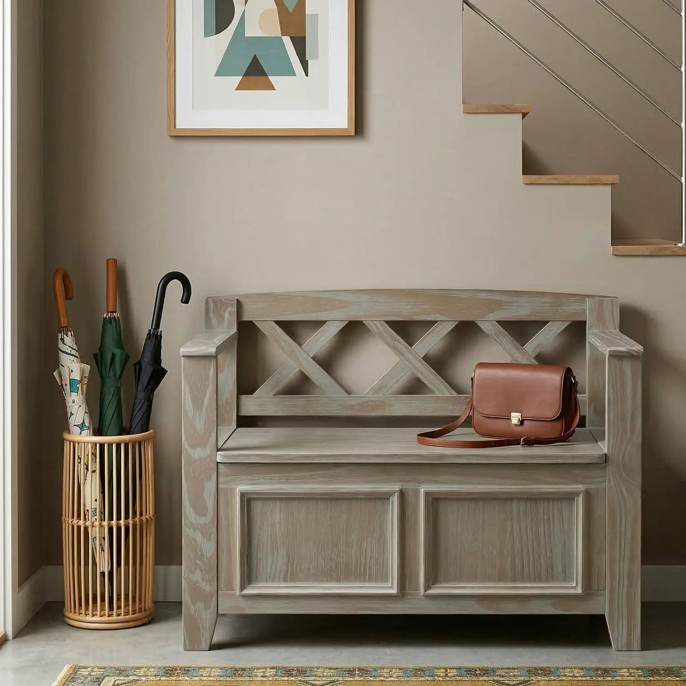 Amherst - Small Transitional Entryway Storage Bench by Unique Piece Furniture