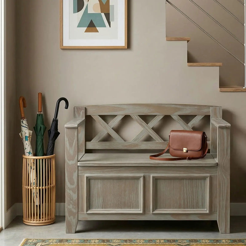 Amherst - Small Transitional Entryway Storage Bench by HouseOfZazla