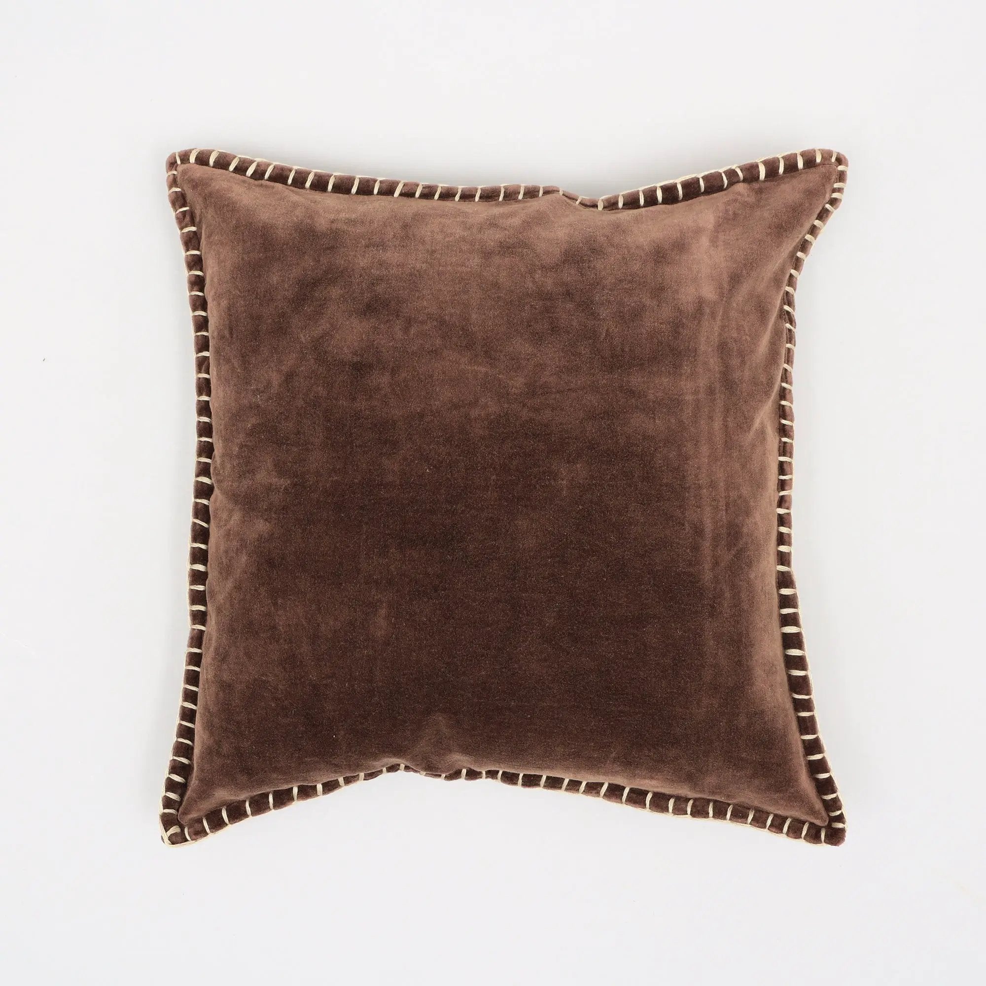 Olivia Stonewashed Velvet Pillow – 19" Square by HouseOfZazla