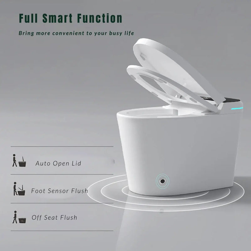 Modern Smart Toilet with Bidet Seat Built-In by HouseOfZazla