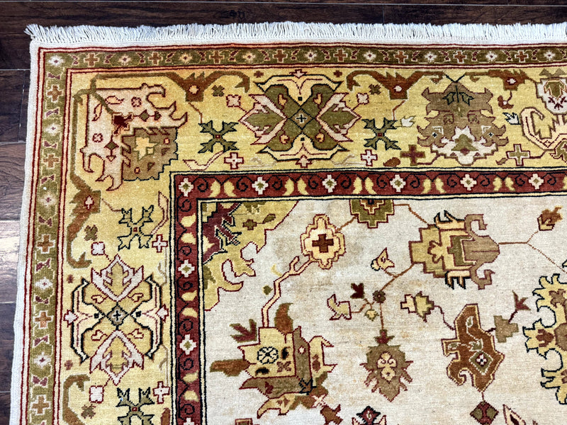Turkish Oushak Rug 9x12, Oat Color, Wool Carpet by Jewel Rugs